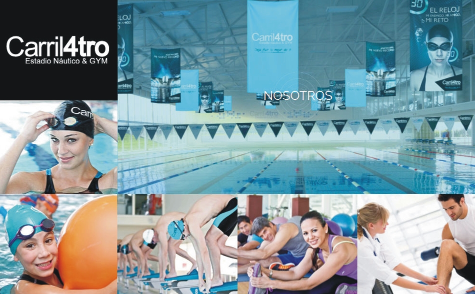 Carril4tro Estadio Nautico & Gym, clases de natación, acuaerobics, hidroterapia, ritmos latinos, yoga, gimnasio y mucho más.
