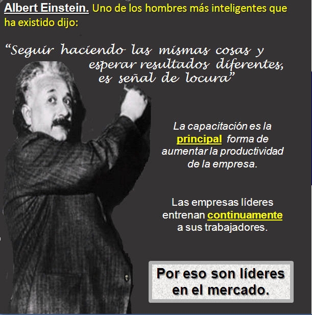 Albert Einstein, cursos y capacitación ventas, gerencia, finanzas, cobranzas para PYMES y emprendedores